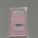 Jmltech Magnetic for iPhone 17 Pro Case Striped Phone Case Cute Women Girly Trendy Compatible with MagSafe,Shockproof Slim Soft TPU and Hard Back Protective Cover Pink