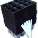 Seedling Starter Trays, 720 Cells: (120 Trays; 6-cells Per Tray), Plus 5 Plant Labels