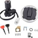 Compatible with Kawasaki Ninja 400 Z400 2018-2023 500 Z500 2024-2025 Motorcycle Ignition Switch Kit Assembly Fuel Gas Cap Tank Cover Key Set