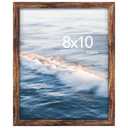2 8x10 Picture Frame, for Tabletop Display, Horizontal or Vertical Wall Mounting, Brown