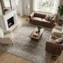 Abstract Area Rugs for Living Room 6x9 Washable Non Slip Low Pile Gray Rugs for Bedroom Dining Room Foldable Thin Beige Gray