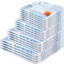 Vacuum Storage Bags 18 Pack,4 Jumbo, 4 Large, 4 Medium, 4 Small,2 Roll Bags,Plastic Packaging Bags,Space Saver Bags for Clothes, Pillows, Comforters, Blankets, Bedding,clothing