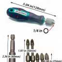 Pozidriv Screwdriver Set, PZ2 BitsDrill Bit Extension and Quick Release Bit Driver Handle for DIY or Repair