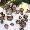Christmas Ornaments Set with 36pcs Shatterproof Christmas Tree Decorations Multi-Size Christmas Ball Ornaments with 7 Styles Brown