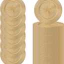 Maoname Round Charger Plates Bulk Set of 100, Glitter Gold Plate Chargers Glitter Gold Plate Chargers for Dinnner Plates, Plastic Table Chargers, Decorative Chardes Bulk for Weddings, Thanksgiving