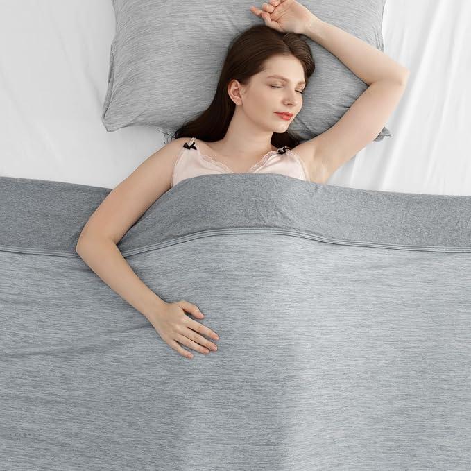 Elegear Revolutionary Cooling Blanket Twin, Absorbs Heat to Keep Body Cool for Night Sweats, Arc-Chill Cool 3.0 Fiber Q-Max>0.5 for Hot Sleepers, Lightweight Summer Cold Blankets for Sleeping, Size: 59" x 79", Grey 