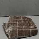 MIULEE Decorative Chenille Check Throw Pillow Covers Vintage Plaid Couch Pillows 20x20 Inch Set of 2 Neutral Boho Farmhouse Cushion Covers Modern Home Decor for Sofa Bed Living Room Taupe Grey