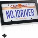 Matte Black License Plate Wall Frame for 6"x12" Plate Display,Modern Solid Wood with High Clarity Acrylic Panel,Ideal for Garage Decor Car Enthusiast,License Plate Holder(License Plate Not Included)