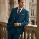 MrSure Men’s 3 Piece Suit Blazer, Slim Fit Tux with One Button, Jacket Vest Pants & Tie Set for Party, Wedding and Business (XL)