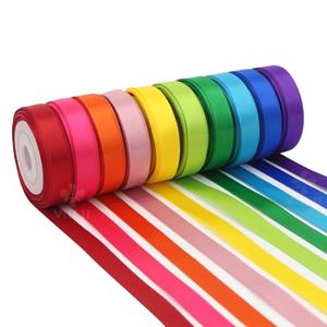 MEEDEE 3/8 Inch Satin Ribbon Set – 10 Rolls Rainbow Double Face Ribbon for Gift Wrapping, 5 Yards Each (Total 50 Yards), Decorative Ribbon for Presents & Party Favors