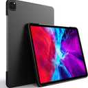 Puxicu Case for iPad Pro 12.9-Inch (2018/2020 Released 3th / 4th Generation), Slim Design Matte Rubber Soft TPU Protective Cover for 2018 (3th Gen) 2020 (4th Gen) iPad Pro 12.9 inch, Black