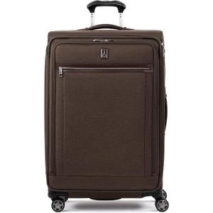 Travelpro Platinum Elite Softside Expandable Checked Luggage, 8 Wheel Spinner Large Suitcase, TSA Lock, Men and Women, Rich Espresso Brown, Checked Large 29-Inch