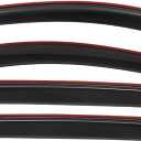 Lightronic Extra Durable Clip-on in-Channel Auto Vent Window Visor, Fits 2019-2025 Chevrolet Silverado & GMC Sierra 1500 Double Cab, UV-Protect Rain Guard, Original Wind Deflector, Dark Smoke, 4-Pcs