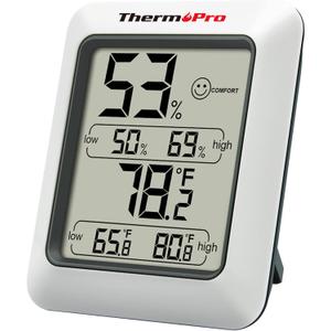 ThermoPro TP50 Digital Hygrometer Indoor Thermometer Room Thermometer and Humidity Gauge with Temperature Monitor (Classic)