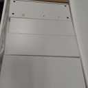 Haotian Wall Mounted Slim Shoe Cabinet for Entryway, Narrow Shoe Rack with 2 Flip Drawers, Hidden Shoe Storage Organizer, Vertical or Horizontal Mounting, Anti-Tip Design, White, FSR210-W