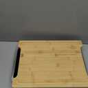 Bamboo Cutting Board by Ecozoi with 2 Slide Out Drawers. Keep Meal Prep Organized With Organic Bamboo Wooden Chopping Station. Non-Slip Butcher Block with Juice Groove for Easy Cleaning