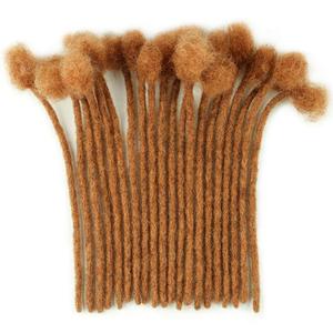 0.6cm Thickness #30 Light Brown Real Human Hair Dreadlock Extensions for Men/Women 10 Inch 20 Strands Full Handmade Permanent Locs Extensions Human Hair