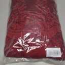 Women's Off The Shoulder Embroidered Lace Maxi Wedding Dress Boho Wedding Guest Formal Party Maternity Photoshoot Dresses (Red, XXL)