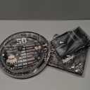 Hokinaa 1975 50th Birthday Decorations - 96 Pcs Black Rose Gold 50th Party Tableware Set Cheers to 50 Years Disposable Paper Plate Napkin Fork Supplies for Women Birthday Party Serves 24 Guests