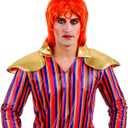 fun shack Orange Mullet Wig for Men, 80s Punk Rocker Spiky Wig, Retro Mullet Hair for Parties and Costumes, One Size