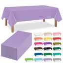 Kongdaoth Lavender 16 Pack 54 x 108 Inch Plastic Tablecloths, Disposable Rectangle Tablecloth, Party Table Cover Plastic Table Cloth