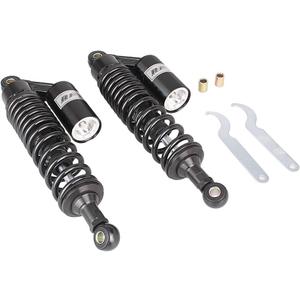 GZYF 13.5" 340mm Pair Universal Motorcycle Air Rear Shock Absorbers for HONDA for Suzuki for Yamaha for Kawasaki ATV Go Kart Quad Dirt Sport Bike, Black