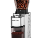 Aromaster Burr Coffee Grinder with 48 Gind Settings, Conical Coffee Bean Grinder for Home Use,Stainless Steel,40 Seconds Adjustable Timer,Antistatic,Easy to Clean with Brush