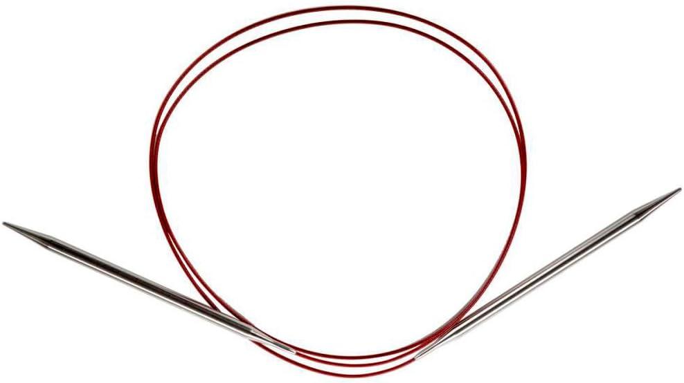 ChiaoGoo Red Lace Circular 47 inch (119cm) Stainless Steel Knitting Needle Size US 10.875 (7.5mm) 7047-10.875