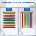 Legal and Letter Size Hanging File Folder Frame,Hanging File Folder Holder for Desktop Organizer,Metal Rack for Filing Cabinet and File Drawer,12.4 Wide x 15.3 Long x 9.4" Height,Black