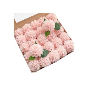Floroom Artificial Dahlia Flowers 20pcs Real Looking Blush Foam Fake Roses with Stems for DIY Wedding Bouquets Pink Bridal Shower Centerpieces Floral Arrangements Party Tables Home Decoration