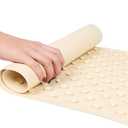 WHP Non Slip Bath Mat, Made of Real Rubber, Bath Mat for Elderly, Pets, and Children, Secure Gripping Mat (14"x22" Ecru)