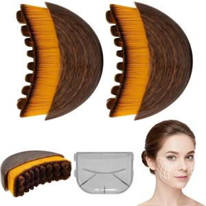 2pcs New Lymphatic Contour Face Brush, Dry Brushing Face Brush, Massager for Face, Chin & Jawline Sculpting, Ergonomically Designed to Fit The Skin Precisely and Relieve Fatigue (2pcs)