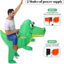 Inflatable Crocodile Costume for Adults - Funny Blow-Up Halloween Costume, Ride-on Alligator Costume for Women Men Halloween,Christmas Cosplay Party