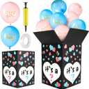 Ireer Gender Reveal Balloon Box with 16 Latex Baby Balloon Release Box Funny Ideas for Gender Reveal Party Decorations Supplies (Boy or Girl,Pink,Blue)