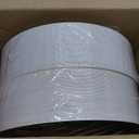 Nervure 100Pcs Ivory and Gold Plastic Plates - 10.25 Inch Disposable Ivory Dinner Plates - Heavy Duty Plastic Plate Ideal for Wedding & Party 