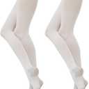 2 Pairs Thigh High Anti Embolism Compression Stockings for Women & Men, 15-20mmHg TED Hose Socks, Large