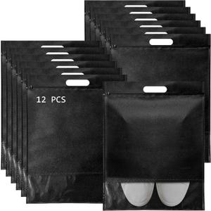 12Pcs Shoe Bags for Travel, 13.7 x 15.7inches Portable Travel Shoe Storage Bag with Handle, Travel Essentials for Men and Women, Travel Shoe Bag with Zipper