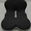 Seat Cushion, Office Chair Seat Cushions for Office Chair with L-Shaped Ergonomic Design, Memory Foam Chair Cushion for Long Sitting Office Worker,(Black/Gray)