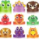 24 Pcs Party Hats for Kids Paper Headbands Crown for Boys Girls, Birthday Party Decoration Favors (Vibrant Color)