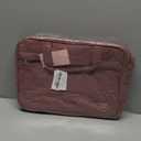 NISHEL Travel Toiletry Bag for women, Portable Hanging Organizer for Full-Sized Shampoo, Conditioner, Brushes Set, Makeup Accessories, Large Size, Rosewood-Pink