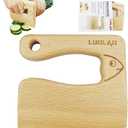 Wooden Kids Knife for Cooking and Safe Cutting Veggies Fruits, Cute Fish Shape Kids Kitchen Tools, Christmas Gifts for kids, 2-5 Years Old Applicable