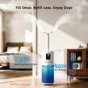17L/4.5Gal Smart Humidifier Large Room Bedroom up to 1600 sq.ft, 120H Cool Mist Whole House Humidifier with App & Remote, Top-Fill, Aroma Diffuser, 35dB, 8H Timer, Night Light for Home, Office, Plants