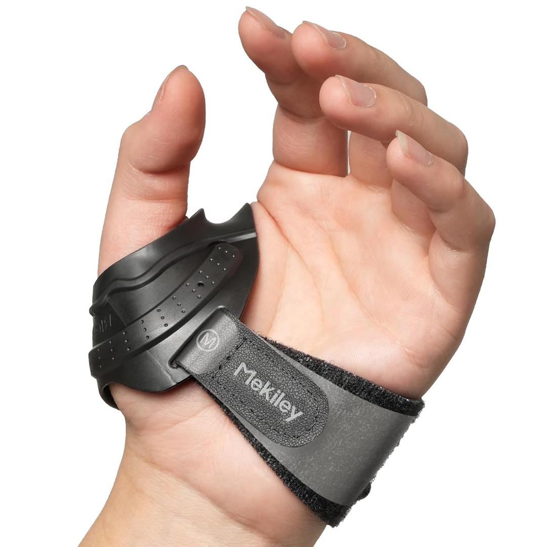 CMC Thumb Support Brace - with Firm Supportive Wrist Strap, Dual Density Thumb Brace Stabilizes CMC Joint, Pain Relief for Osteoarthritis for Women and Men (Black, Left Hand, Large)