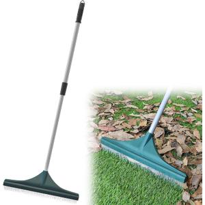 SOYUS Artificial Turf Rake Carpet Rake, Hand Rakes with Adjustable Handle Steel 32 to 52 inches for Artificial Grass and Lawn Leaf Removal, Carpet Rakes, Pet Hair Removal