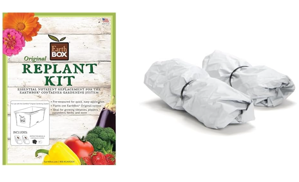 EarthBox 81100 Replant Kit and 026978811219 Mulch Kit Bundle