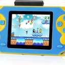 16 Bit Handheld Game for Kids, Video Game Player with Built in 230 HD Games, 3.0'' Screen Retro Electronic Machine with 3 Cartridges, Portable Rechargeable Games for Ages 3-12 (Blue)