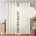 BGment Ivory Linen Curtains 84 Inches Long for Living Room/Bedroom, Natural Light Filtering Window Drapes with Grommet,Set of 2 Panels, Each 52 Inch Wide (52"W x 84"L (Pack of 2))