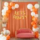 10ft x 10ft Orange Backdrop Curtains, Wrinkle-Free Sheer Chiffon Fabric Photo Backdrop Drapes for Wedding Arch Party Ceremony Stage Photography Decorations
