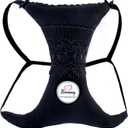 Breast Pillow  Soft 100% Cotton, Breast Pillow for Side Sleepers, Anti-Wrinkle Chest Support, Adjustable Strap, Breathable Fabric (Black)