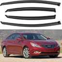 Window Visors Rain Guards for 2011 2012 2013 2014 Hyundai Sonata, Out-Channel Window Vent Wind Deflectors Visors Shades for 2011-2016 Hyundai Sonata Hybrid (2011-2014 Hyundai Sonata)